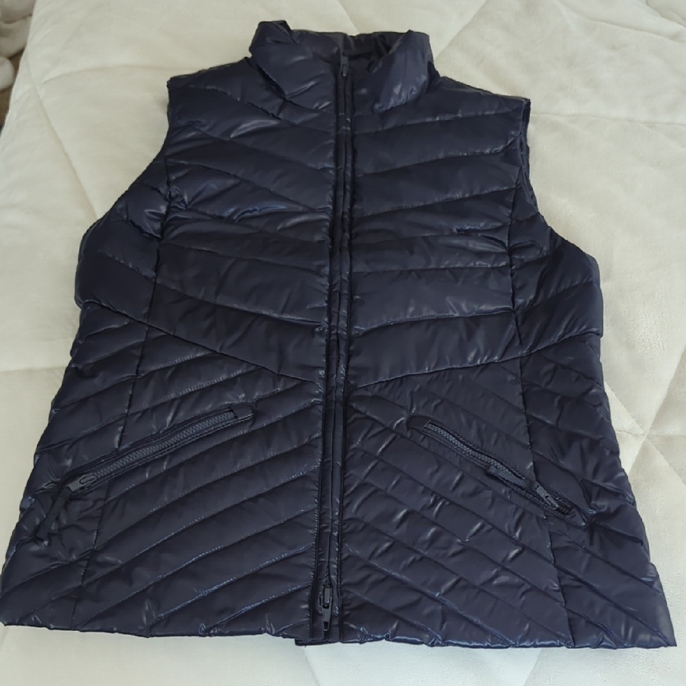 Talbots Navy Quilted Vest